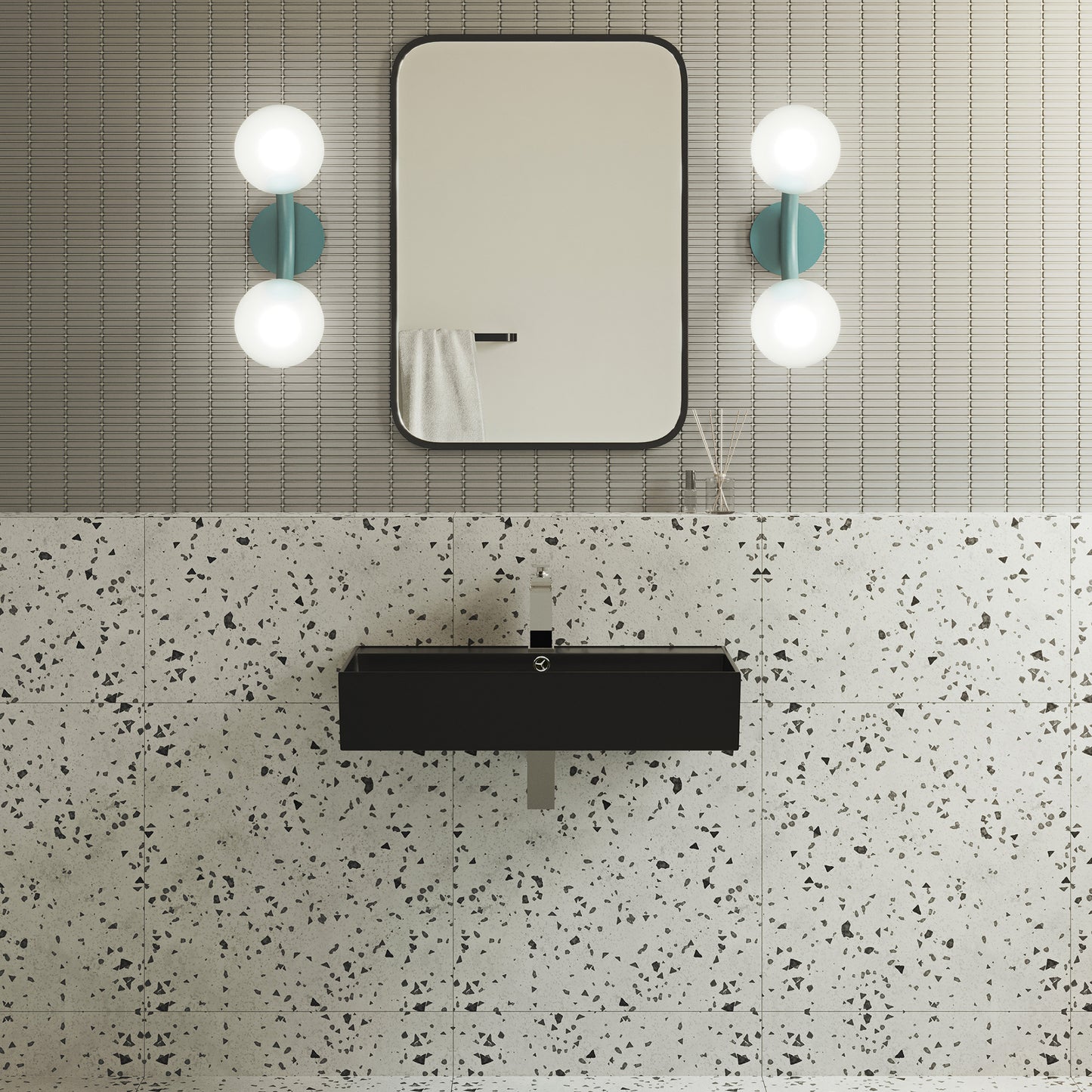 Swiss Madison, Claire 22" Rectangle Wall-Mount Bathroom Sink in Matte Black