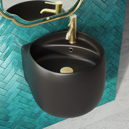Swiss Madison, Ivy Wall-Mount Sink in Matte Black