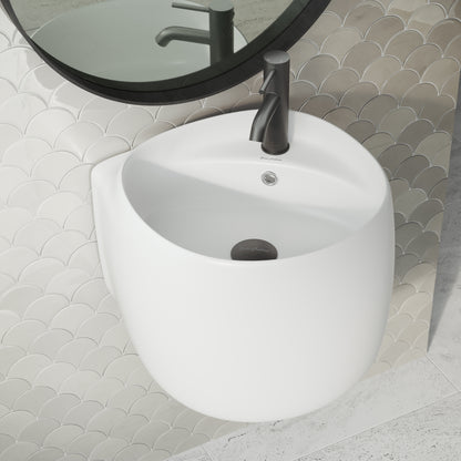 Swiss Madison, Ivy Wall-Mount Sink in Matte White