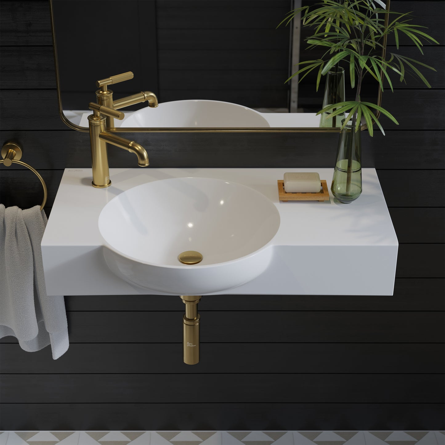 Swiss Madison, Chateau 30" Left Side Faucet Wall-Mount Bathroom Sink