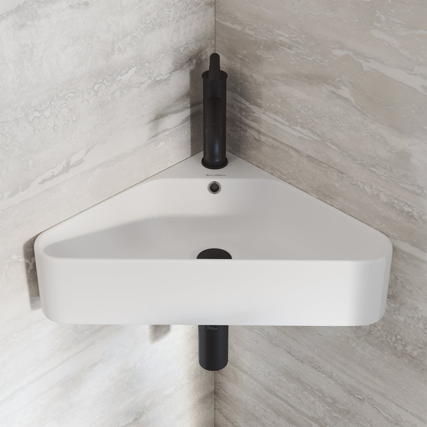 Swiss Madison, St Tropez Corner Wall Hung Sink