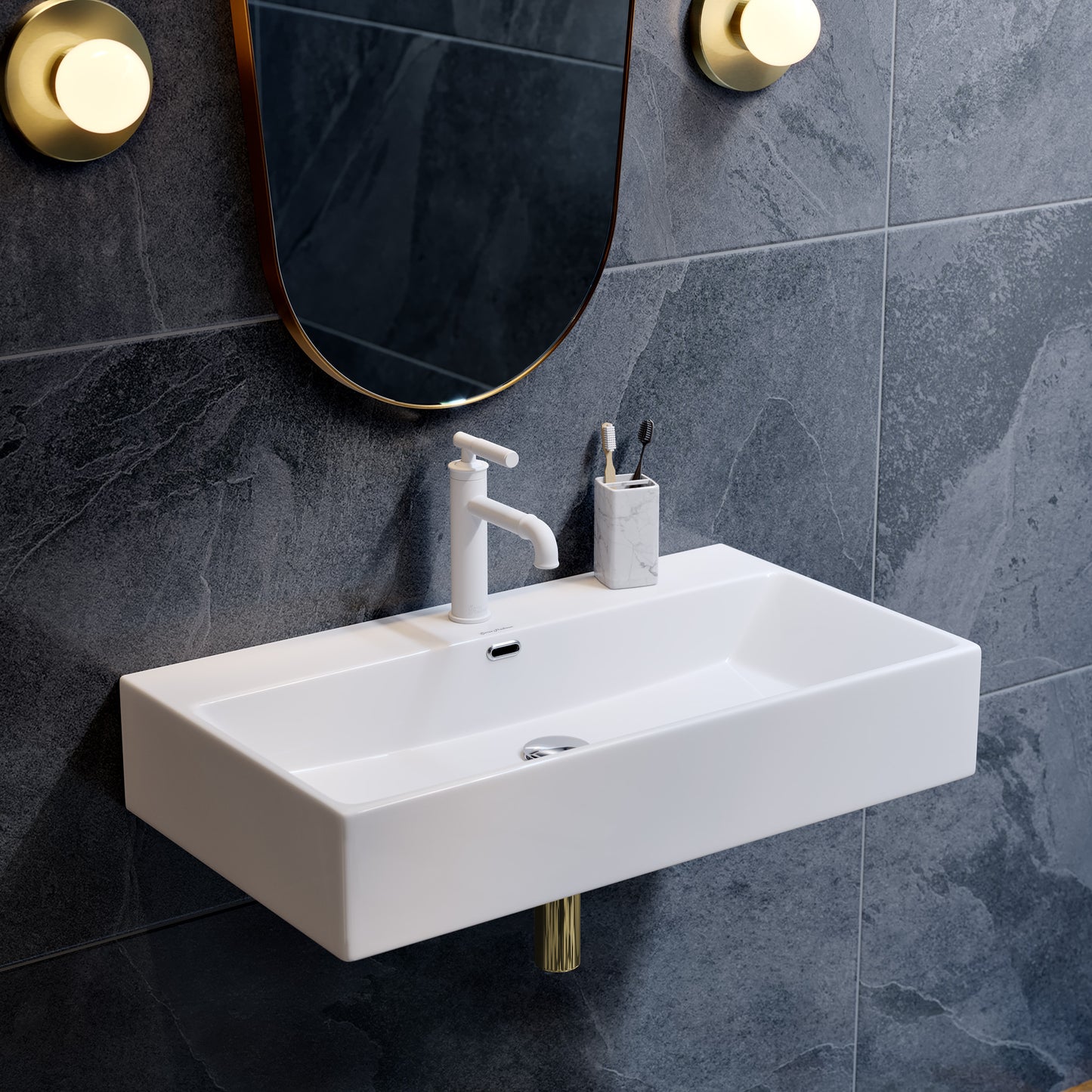 Swiss Madison, Claire 30" Rectangle Wall-Mount Bathroom Sink
