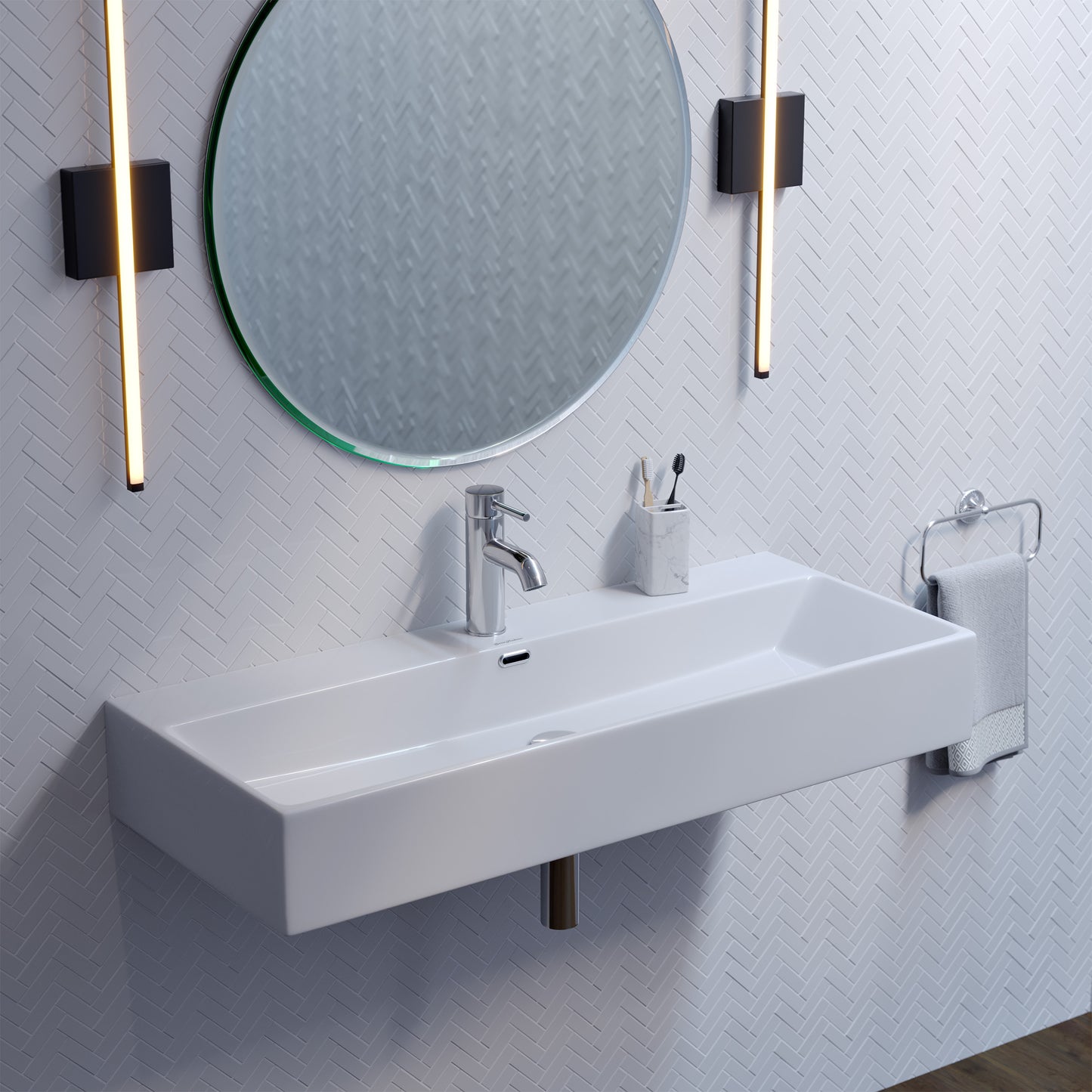 Swiss Madison, Claire 40" Rectangle Wall-Mount Bathroom Sink