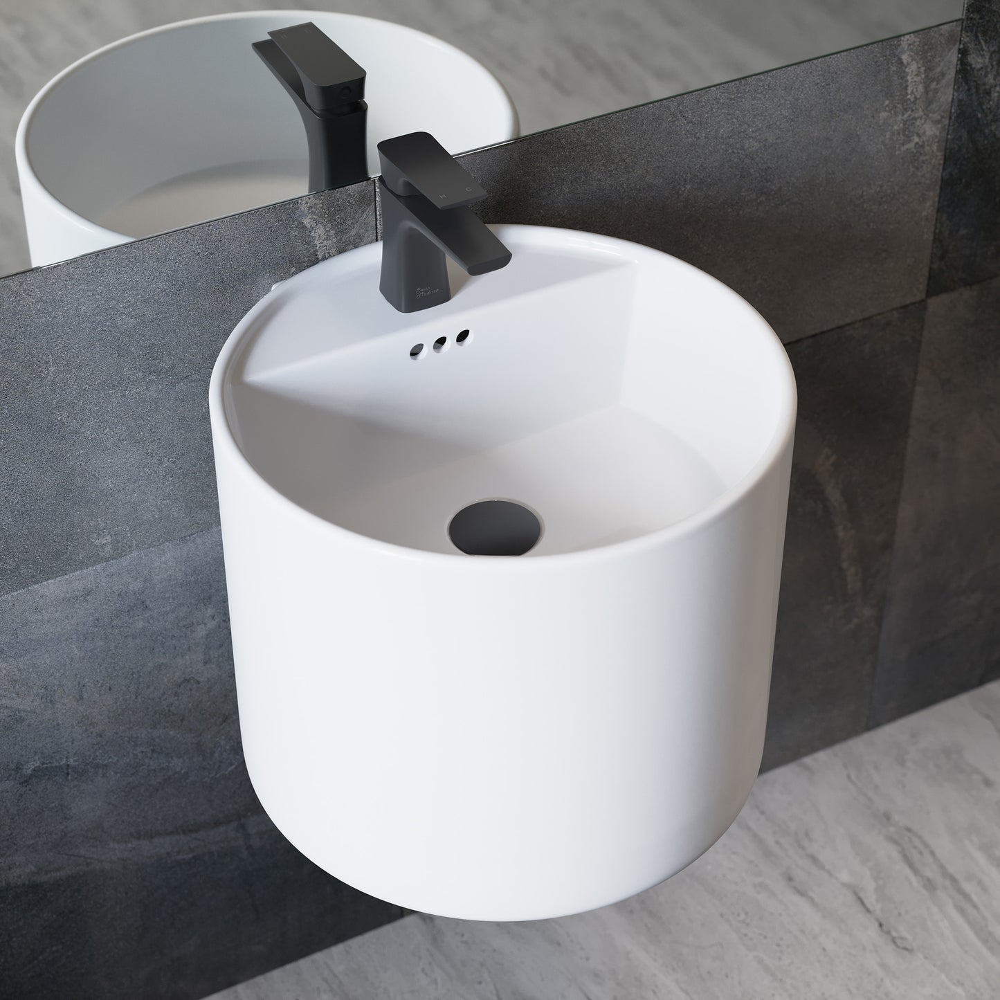 Swiss Madison, Monaco 18" Round Wall-Mount Bathroom Sink
