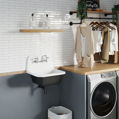 Swiss Madison, Loire 22" Wall Hung Cast Iron Bathroom Sink