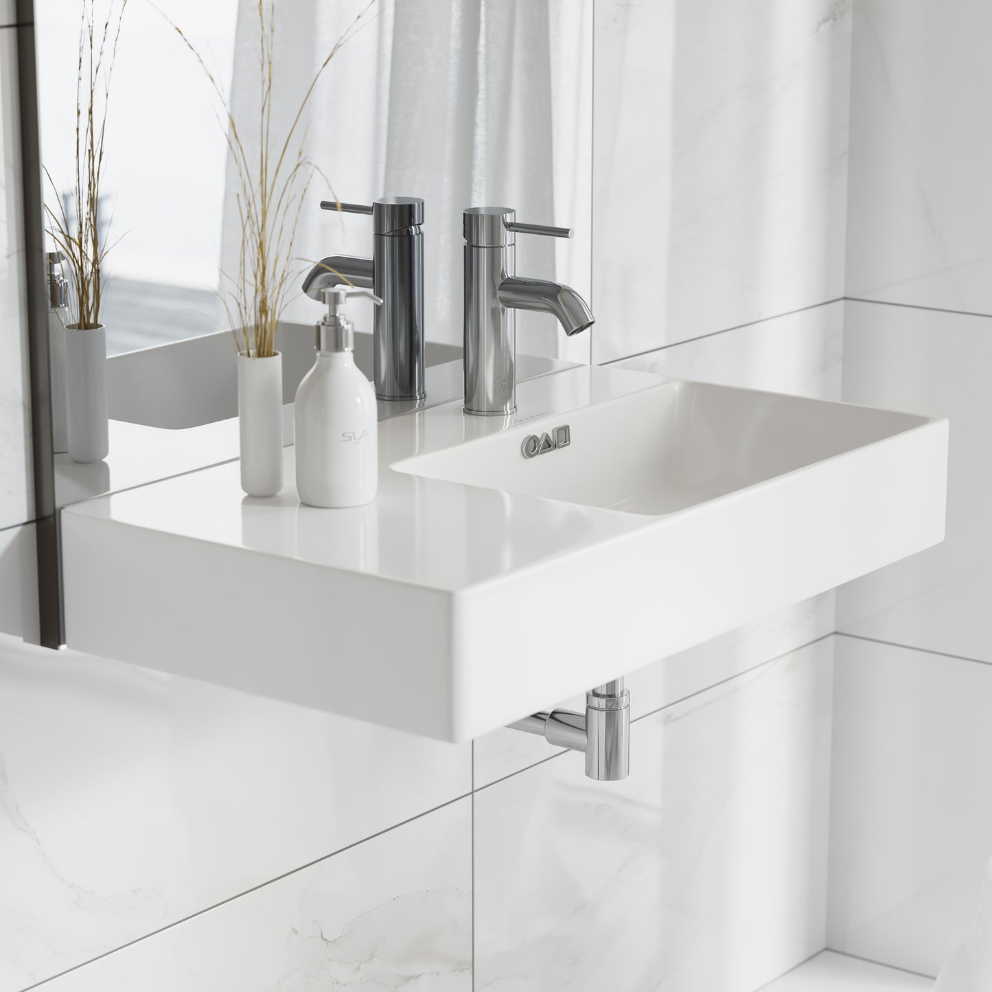 Swiss Madison, St. Tropez 30" Rectangle Wall-Mounted Sink with Right Side Faucet Mount