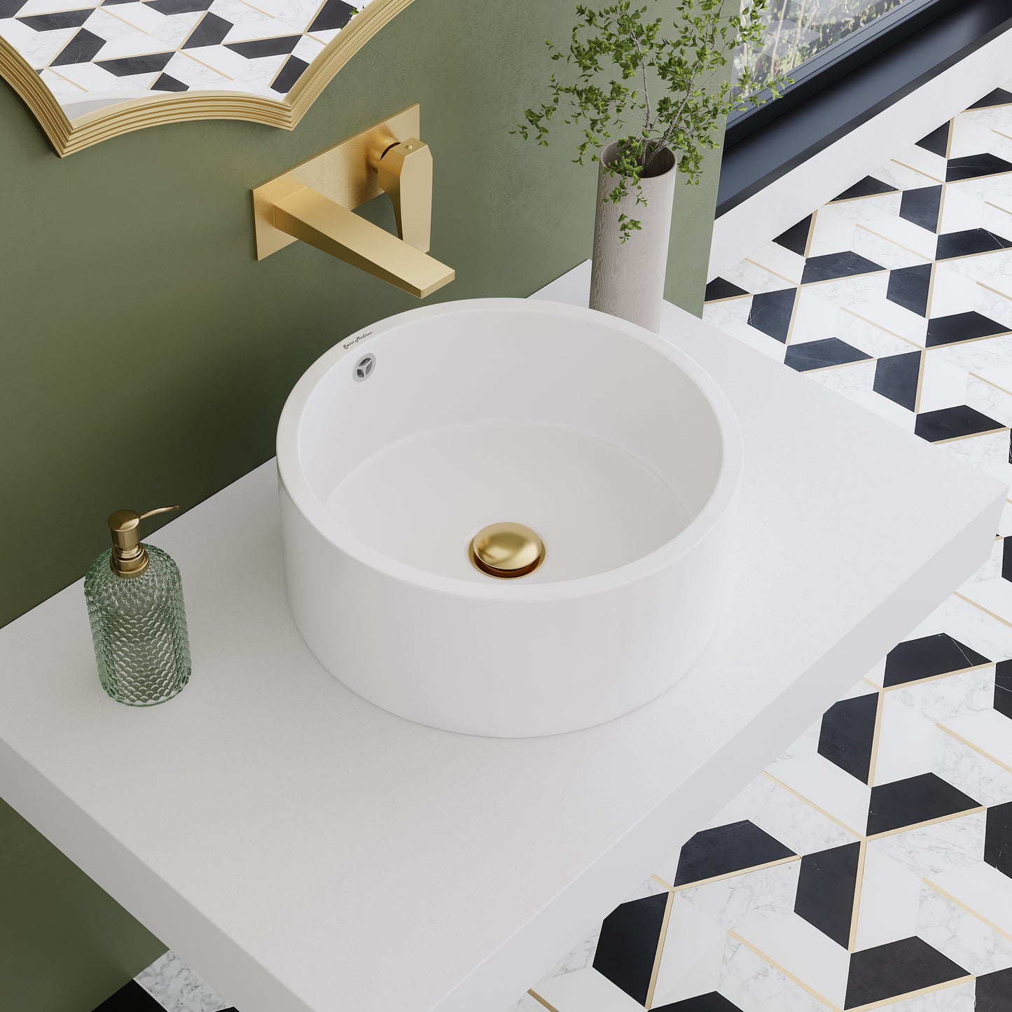 Swiss Madison, Monaco 36" Floating Bathroom Shelf in Glossy White (SM-VS252)