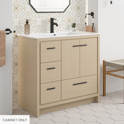 Swiss Madison Virage freestanding bathroom vanity in Oak - Cabinet — view 2