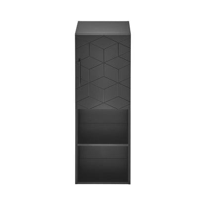 Swiss Madison, Annecy 15" W x 46" H x 12" D  Linen Cabinet in Phantom Black