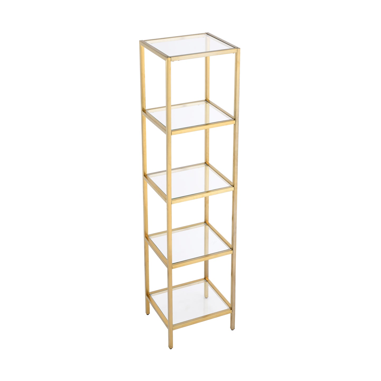 Swiss Madison, Pierre 16"x65"x14" Freestanding Linen Cabinet in Brushed Gold