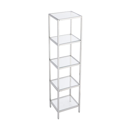Swiss Madison, Pierre 16"x65"x14" Freestanding Linen Cabinet in Chrome