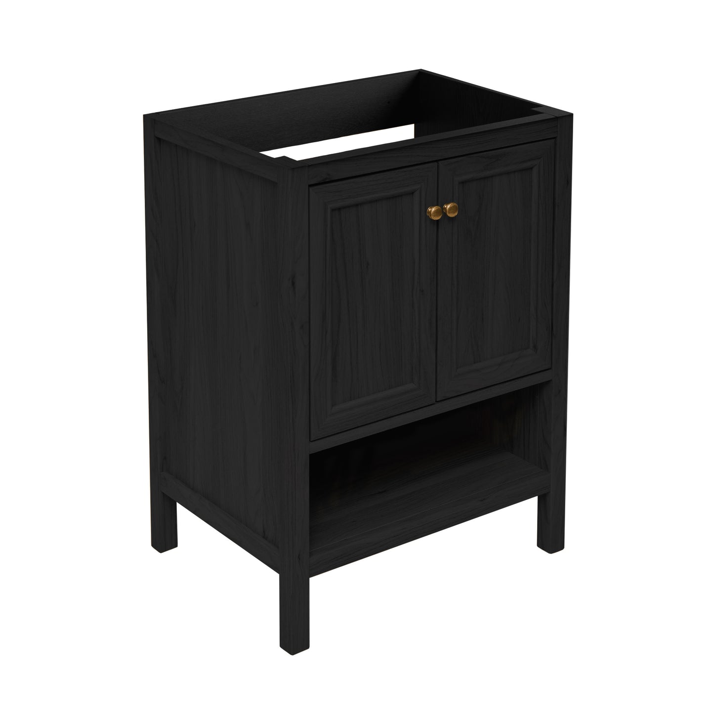 Swiss Madison, Chateau 24" Freestanding Bathroom Vanity Cabinet without Top in Black Oak