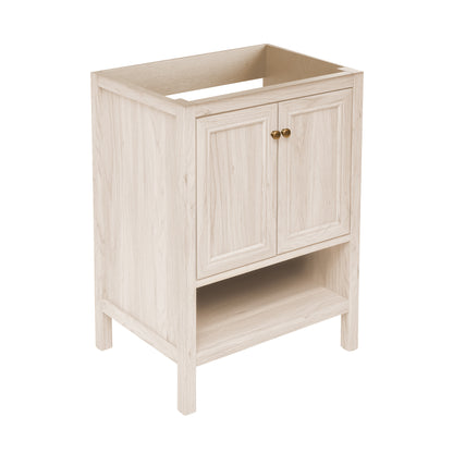Swiss Madison, Chateau 24" Freestanding Bathroom Vanity Cabinet without Top in White Oak
