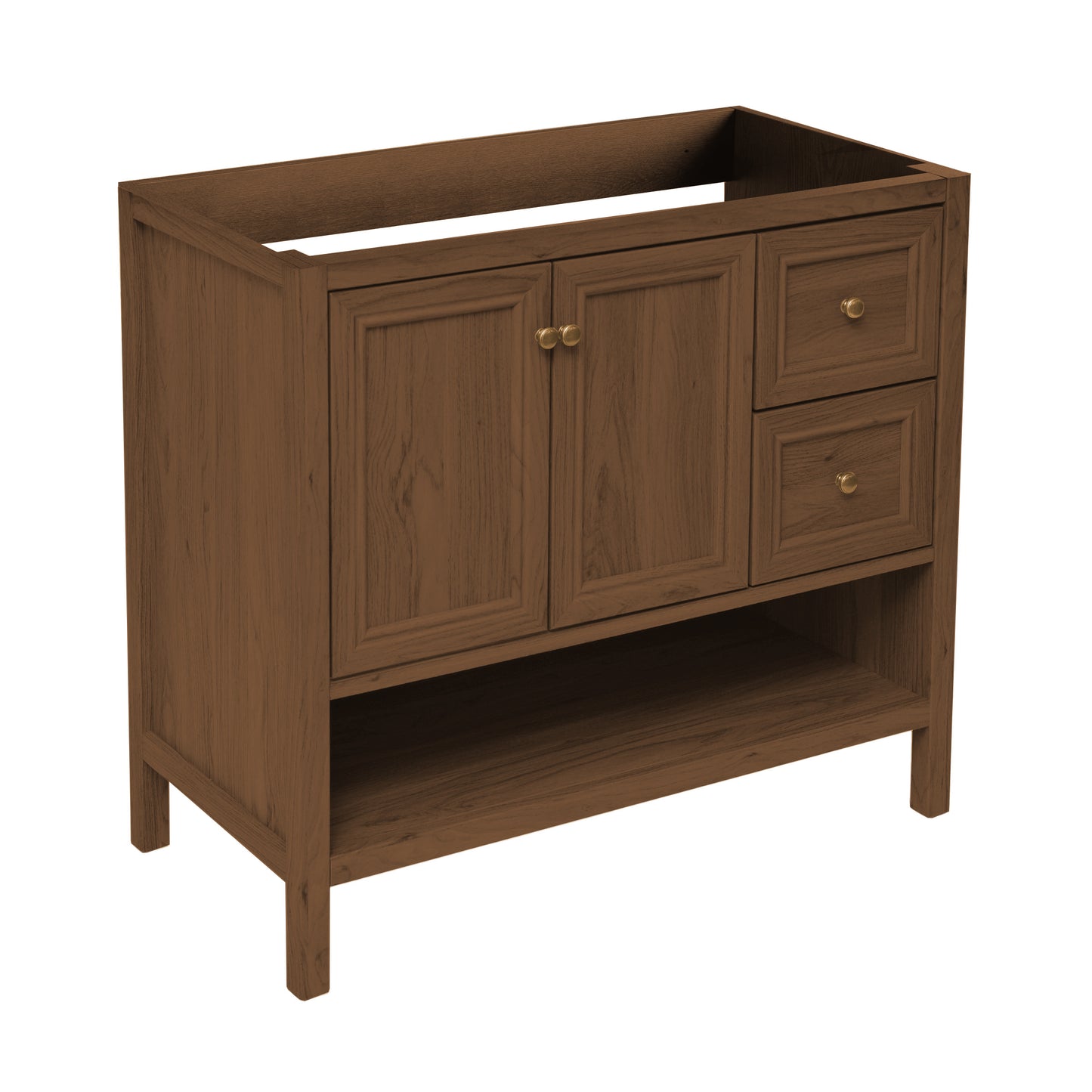 Swiss Madison Chateau 36-inch freestanding bathroom vanity in Brown Oak — view 3
