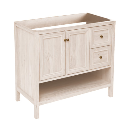 Swiss Madison, Chateau 36" Freestanding Bathroom Vanity Cabinet without Top in White Oak