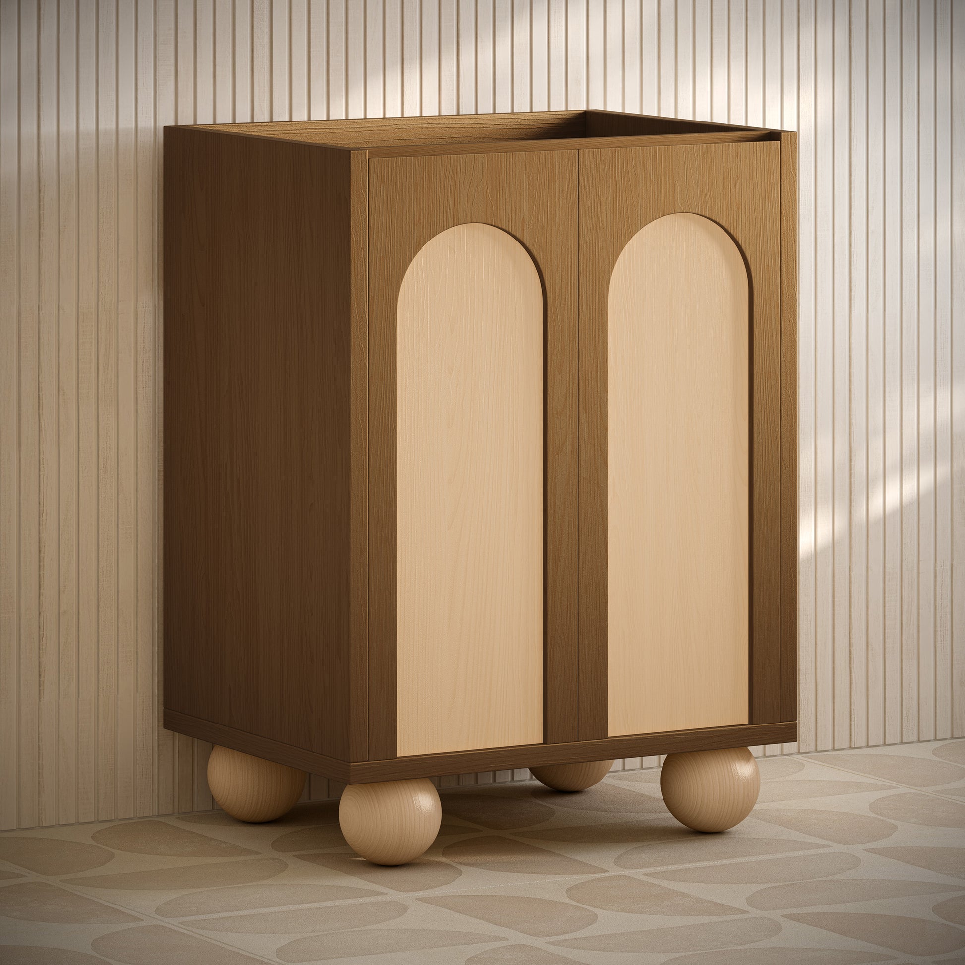 Swiss Madison Plaisir II 24-inch freestanding bathroom vanity in Brown Oak — view 3