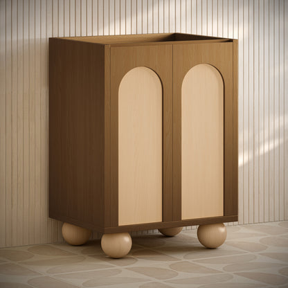 Swiss Madison Plaisir II 24-inch freestanding bathroom vanity in Brown Oak — view 3