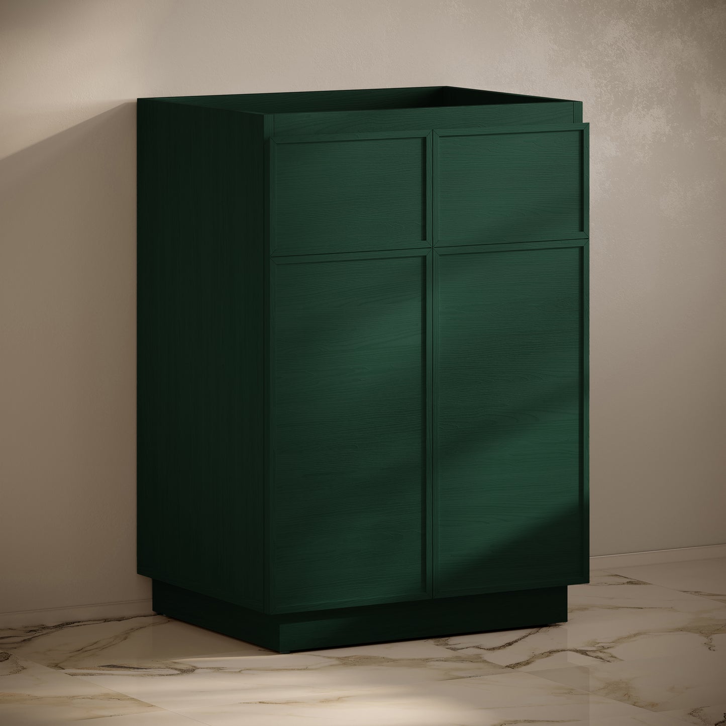 Swiss Madison, St. Tropez 24" Freestanding Bathroom Vanity Cabinet without Top in Green Oak