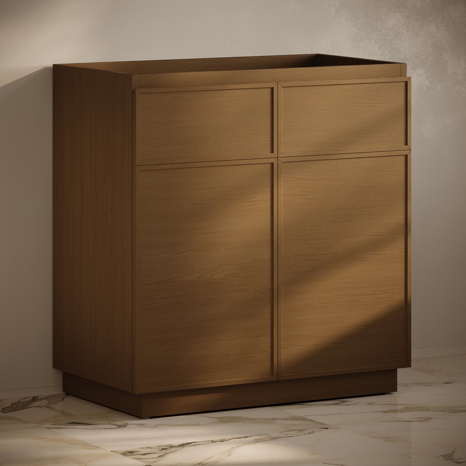 Swiss Madison St. Tropez 36-inch freestanding bathroom vanity in Brown Oak — view 3