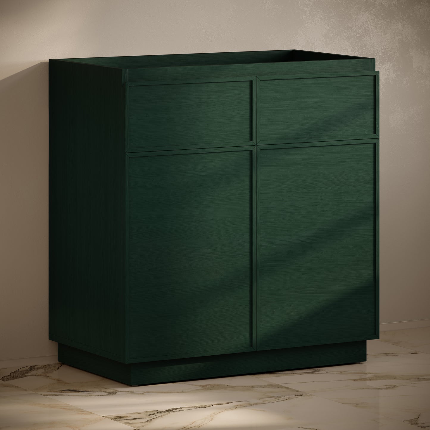 Swiss Madison St. Tropez 36-inch freestanding bathroom vanity in Green Oak — view 3