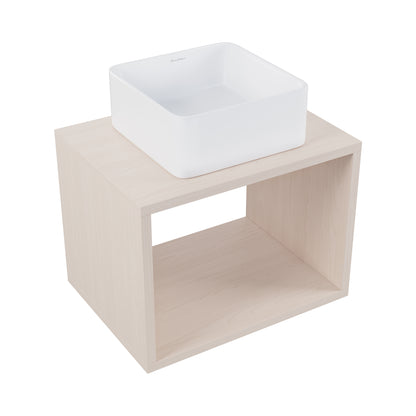 Swiss Madison, Concorde 24'' Wall-Hung Vanity In White Oak