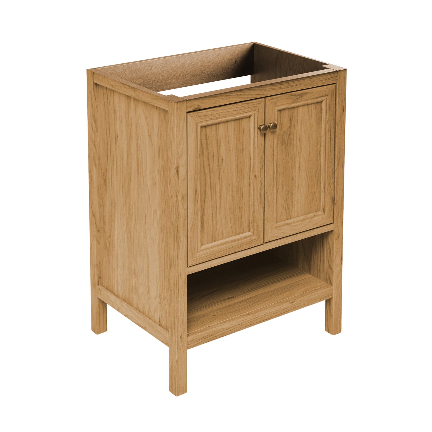 Swiss Madison, Chateau 24" Freestanding Bathroom Vanity Cabinet without Top in Golden Oak