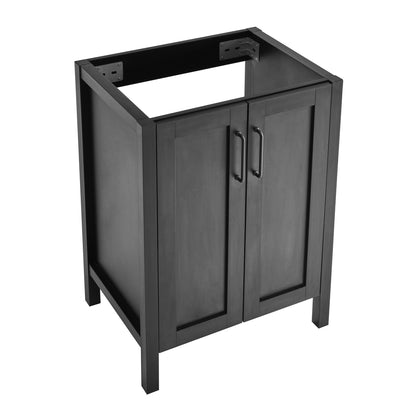 Swiss Madison, Avallon 24 Bathroom Vanity in Matte Black Cabinet Only