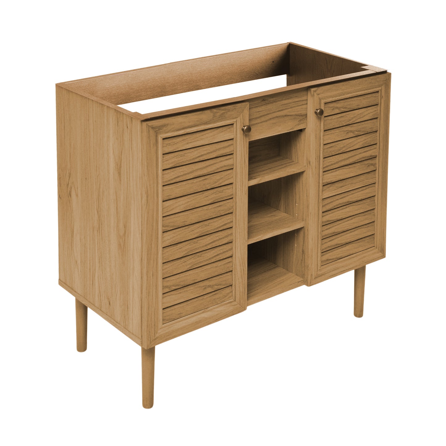Swiss Madison Bron 36-inch freestanding bathroom vanity in Golden Oak — view 3