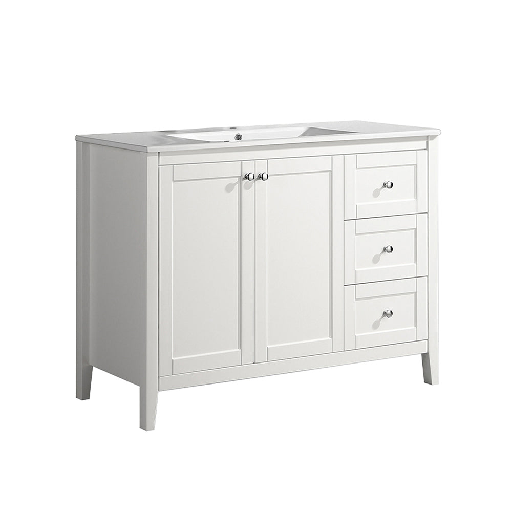 Swiss Madison, Cannes 48 Single, Two Doors, Three Drawers, Bathroom Vanity