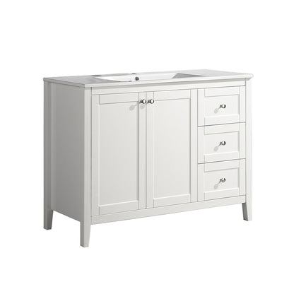 Swiss Madison, Cannes 48 Single, Two Doors, Three Drawers, Bathroom Vanity
