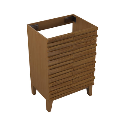 Swiss Madison, Cascade 24'' Bathroom Vanity in Brown Oak - Cabinet