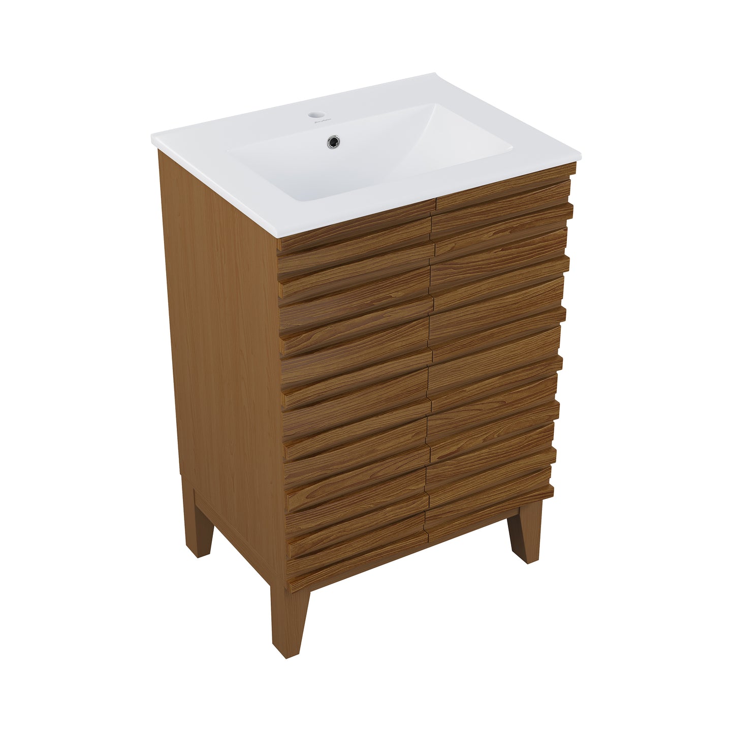 Swiss Madison, Cascade 24'' Bathroom Vanity in Brown Oak
