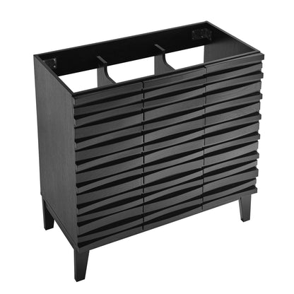 Swiss Madison, Cascade 36" Bathroom Vanity in Black Cabinet Only