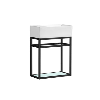Swiss Madison, Pierre 19.5 Single, Metal Frame, Open Shelf, Bathroom Vanity