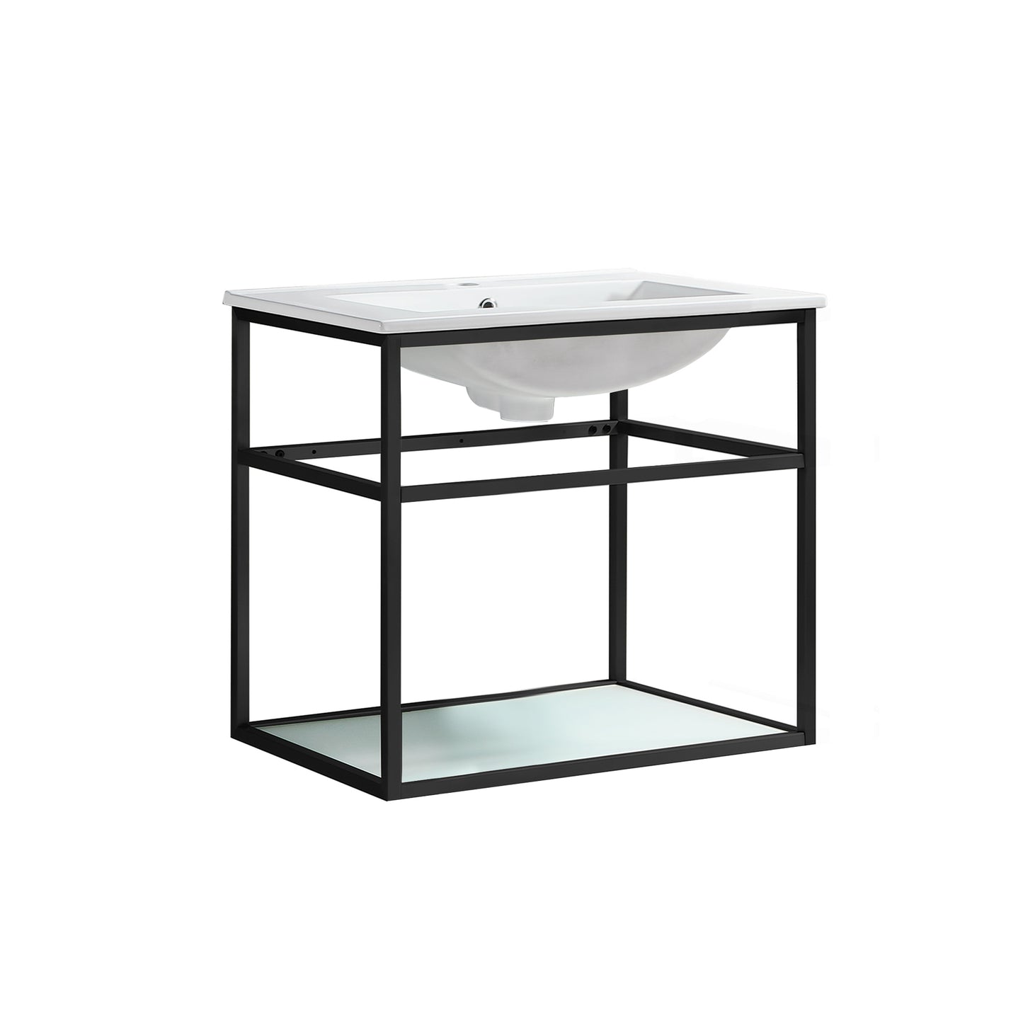 Swiss Madison, Pierre 24 Single, Metal Frame, Open Shelf, Bathroom Vanity
