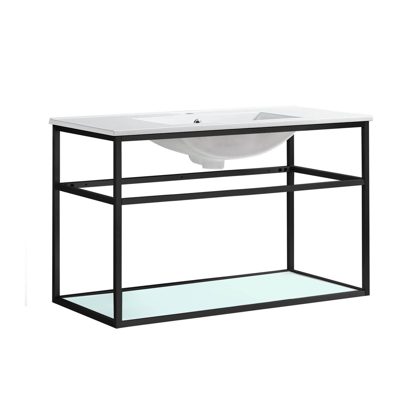 Swiss Madison, Pierre 36 Single, Metal Frame, Open Shelf, Bathroom Vanity