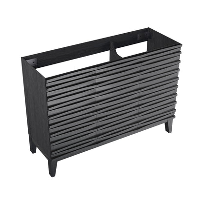 Swiss Madison, Cascade 48" Bathroom Vanity in Black - Cabinet