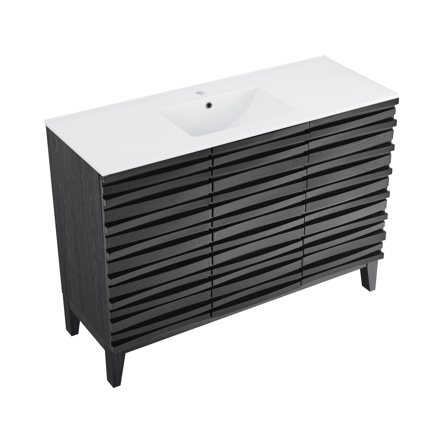 Swiss Madison, Cascade 48" Bathroom Vanity in Black