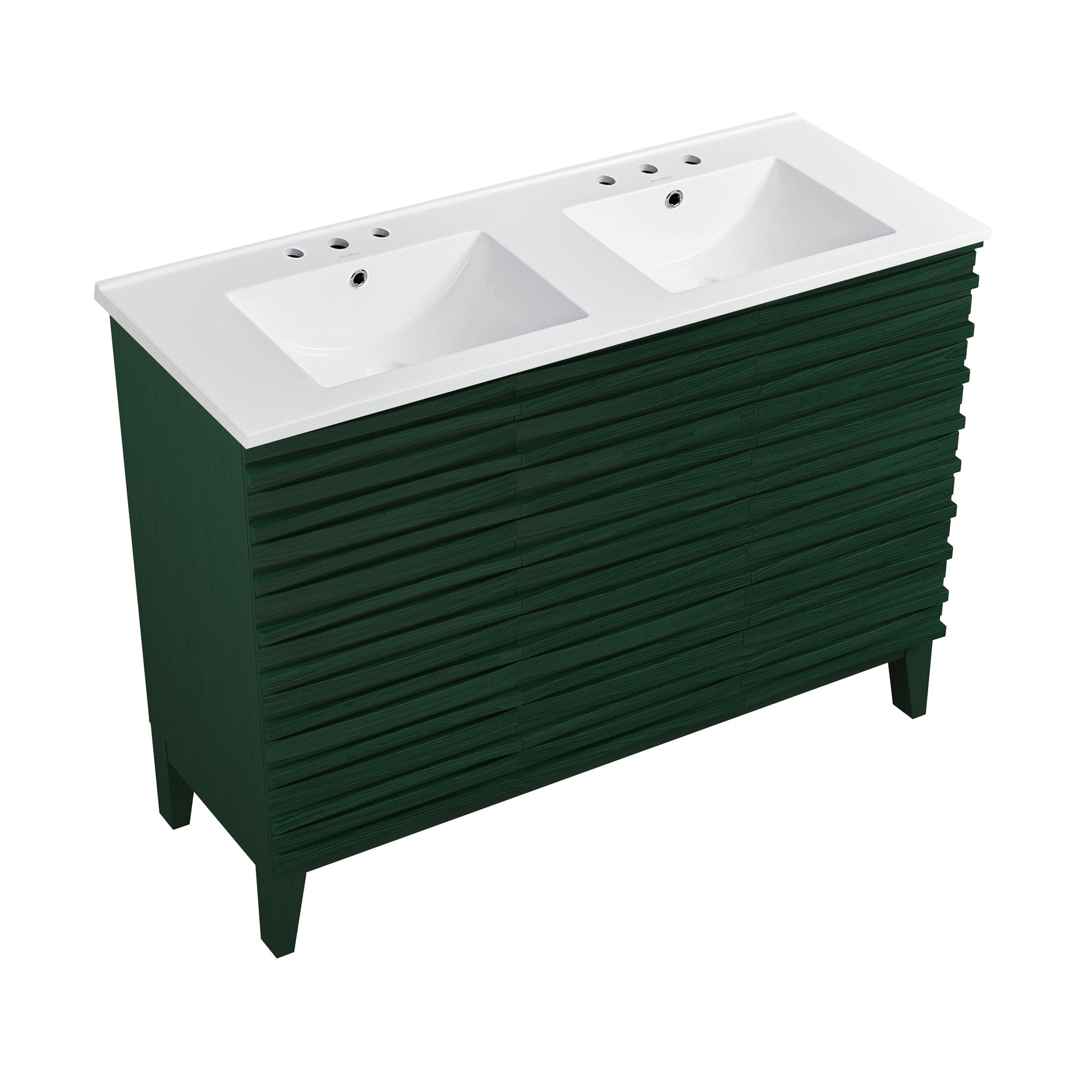 Swiss Madison Cascade 48-inch freestanding bathroom vanity in Green Oak — view 2