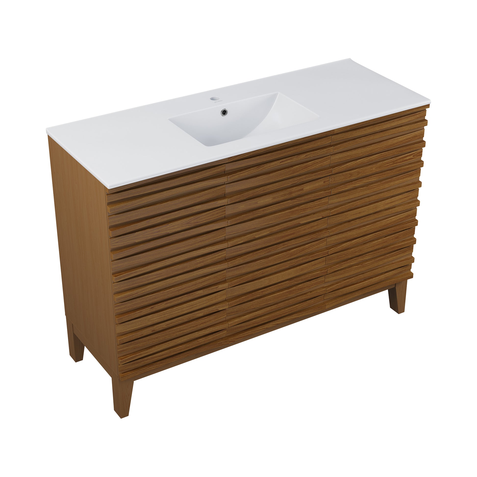 Swiss Madison Cascade 48-inch bathroom vanity in Brown Oak — view 6