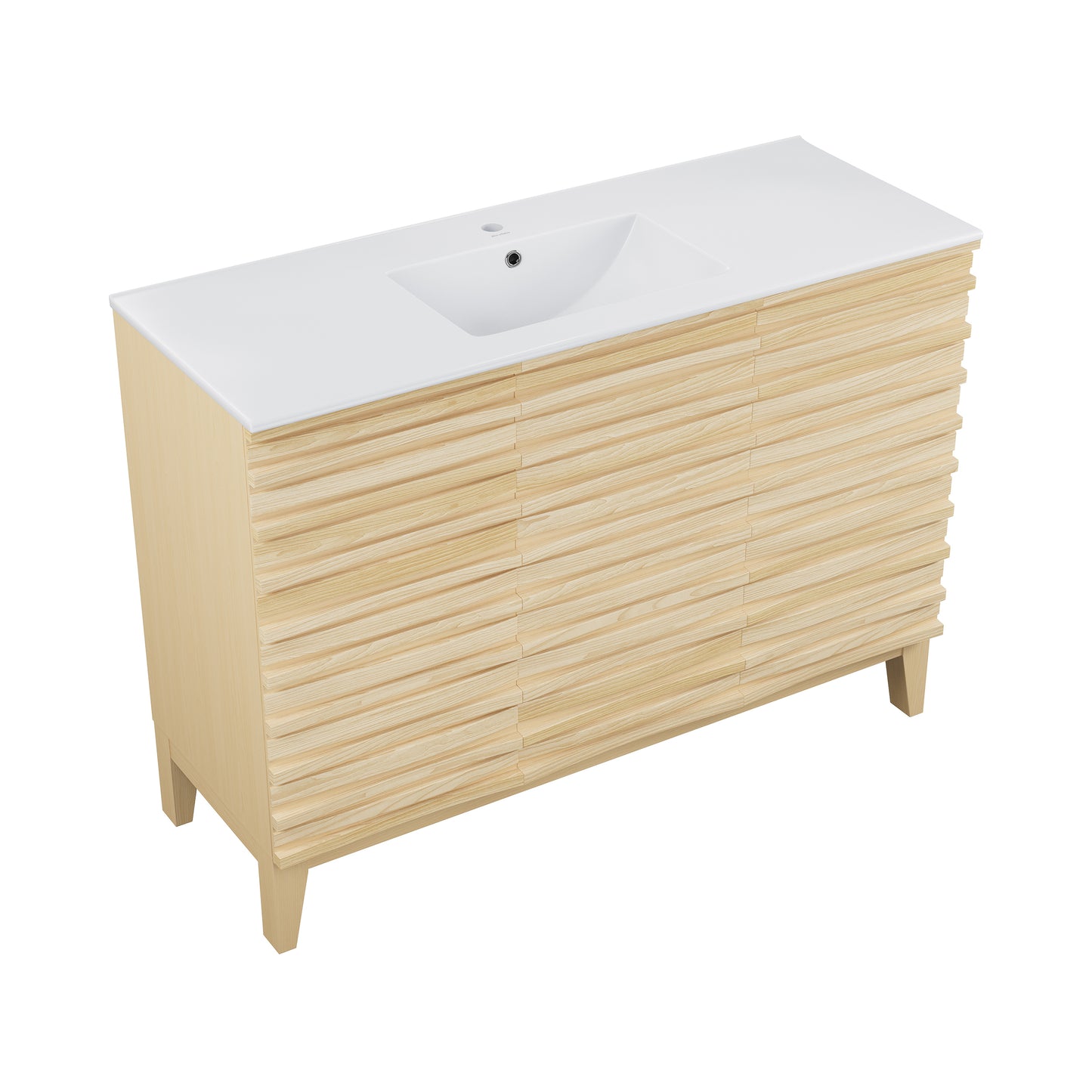 Swiss Madison, Cascade 48'' Bathroom Vanity in Natural Oak