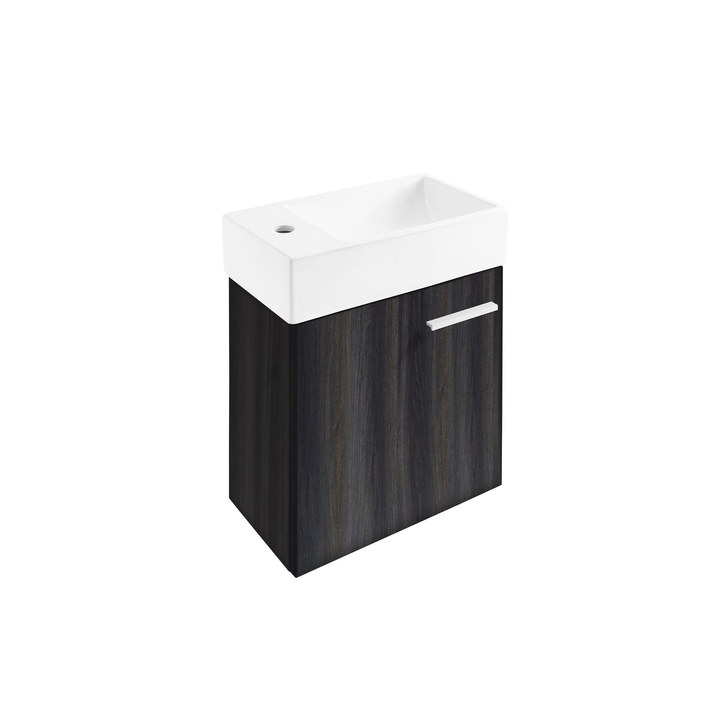 Swiss Madison, Colmer 18 Single, Black Walnut, One Cabinet, Bathroom Vanity