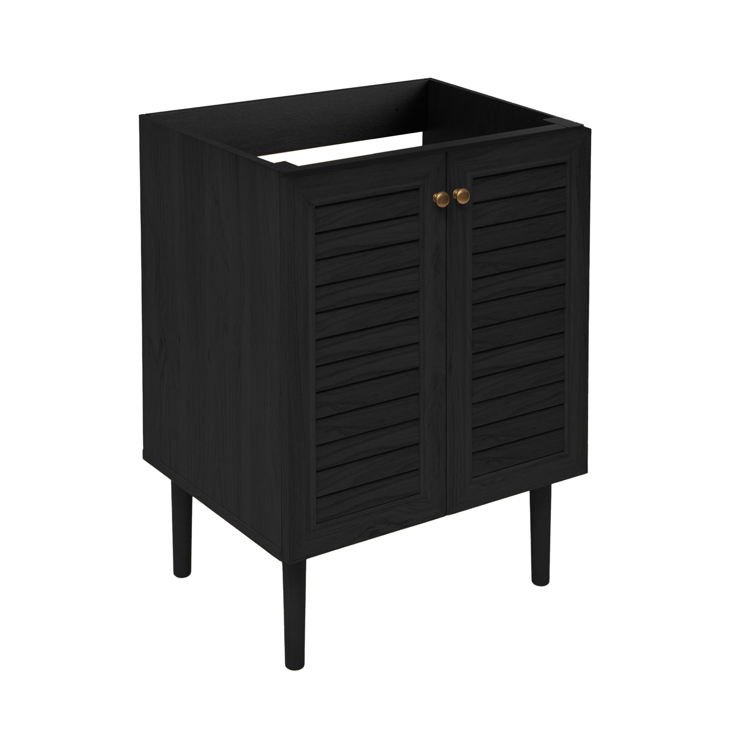 Swiss Madison, Bron 24" Freestanding Bathroom Vanity Cabinet without Top in Black Oak