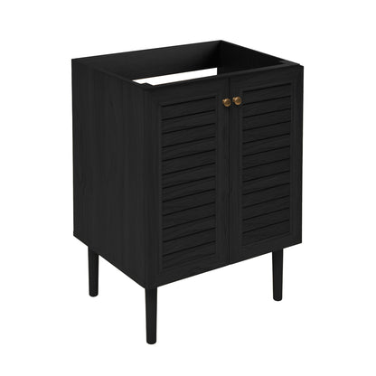 Swiss Madison, Bron 24" Freestanding Bathroom Vanity Cabinet without Top in Black Oak