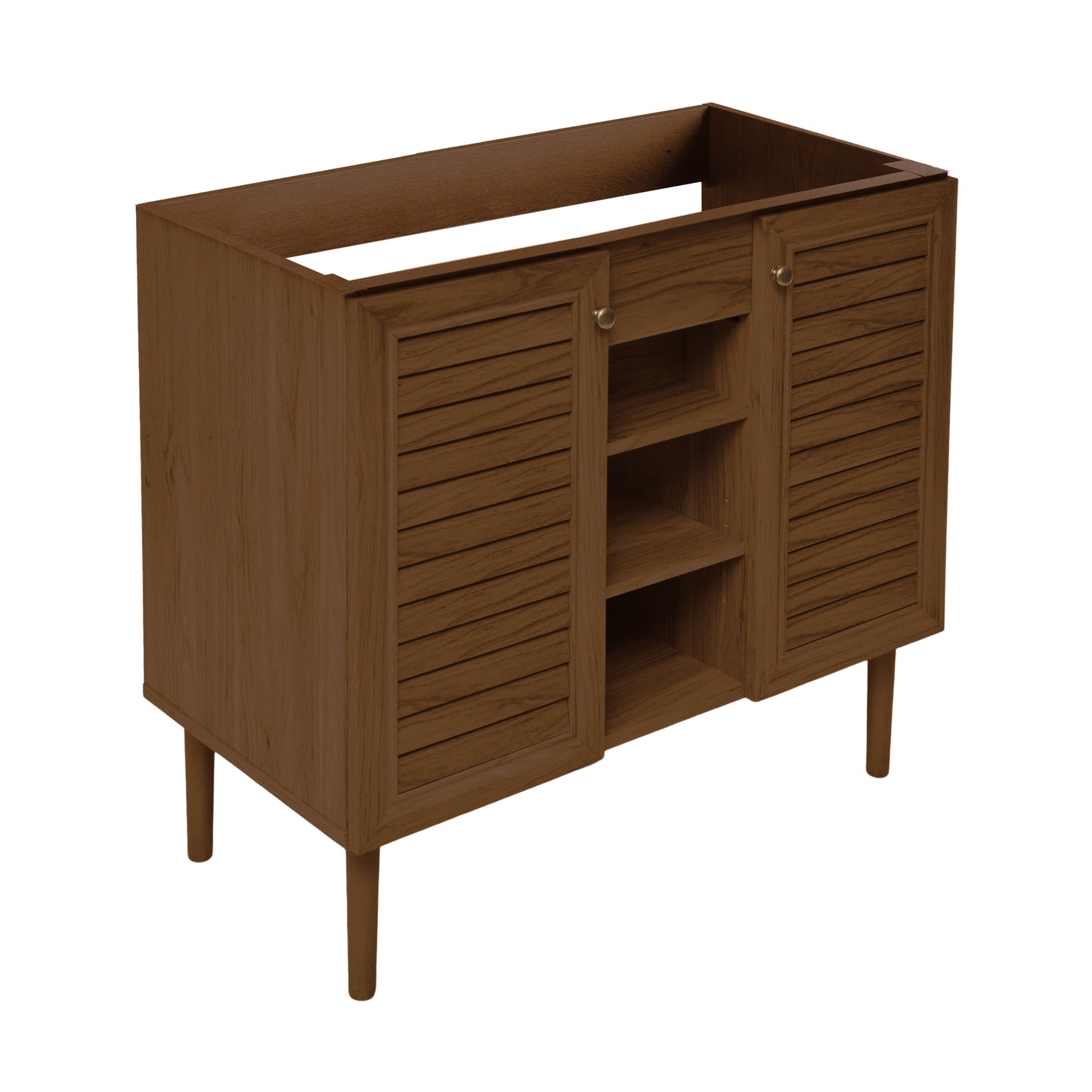 Swiss Madison Bron 36-inch freestanding bathroom vanity in Brown Oak — view 3