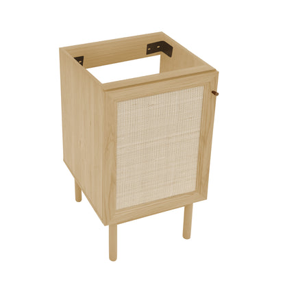 Swiss Madison, Classe 18" Freestanding Bathroom Vanity Cabinet without Top in Natural Oak