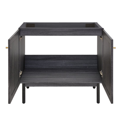 Swiss Madison, Classe 36" Bathroom Vanity in Black Cabinet Only