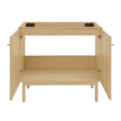 Swiss Madison Classe 36-inch freestanding bathroom vanity in Natural Oak — view 3