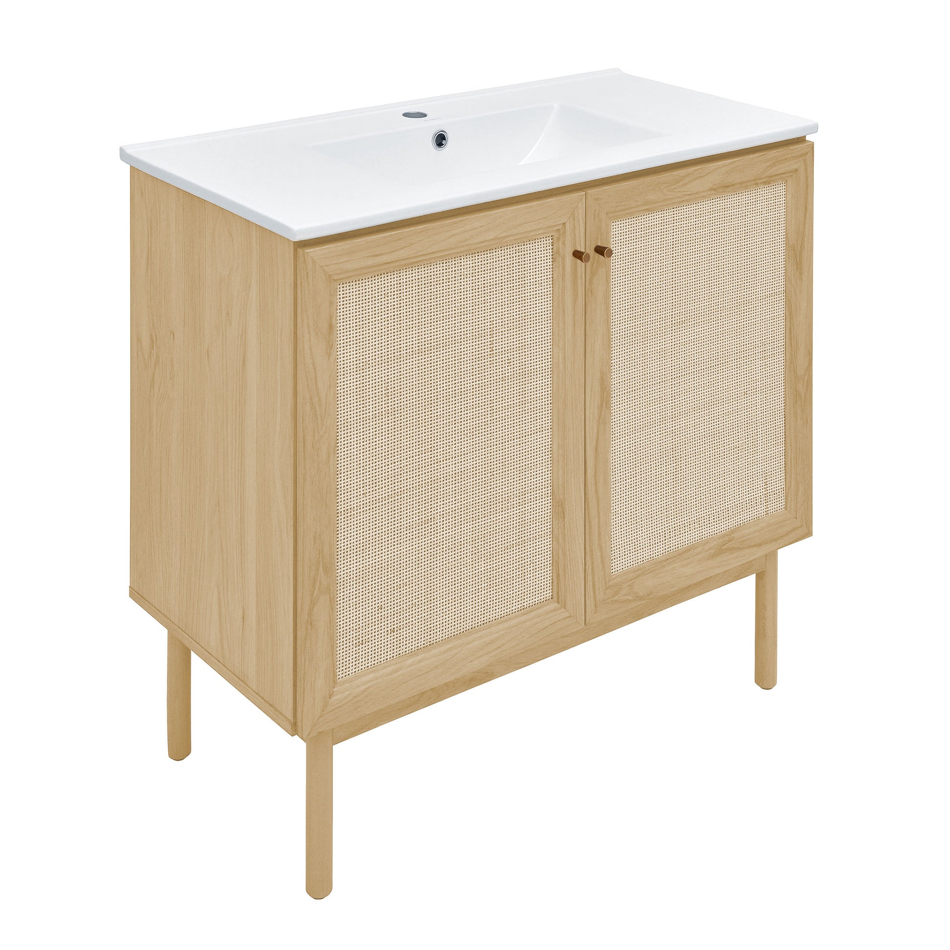 Swiss Madison Classe 36-inch freestanding bathroom vanity in Natural Oak — view 6