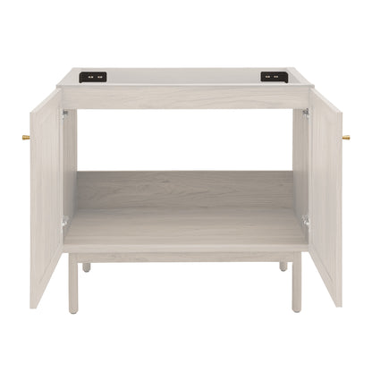 Swiss Madison Classe 36-inch bathroom vanity in White Oak- Cabinet — view 3